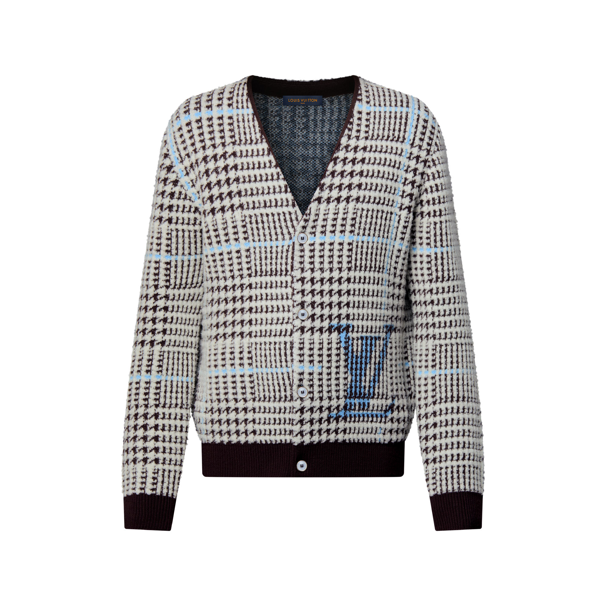 Textured Plaid Cardigan - Men - Ready-to-Wear | LOUIS VUITTON ®